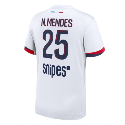 Billige Fotballdrakt Paris Saint-Germain Nuno Mendes #25 Replika Bortedrakt 2025-26 Kortermet Billige Fotballdrakt Paris Saint-Germain Nuno Mendes #25 Replika Bortedrakt 2025-26 Kortermet